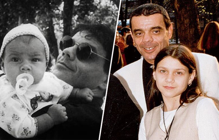 Полина Райкина в детстве с отцом Константином Райкиным