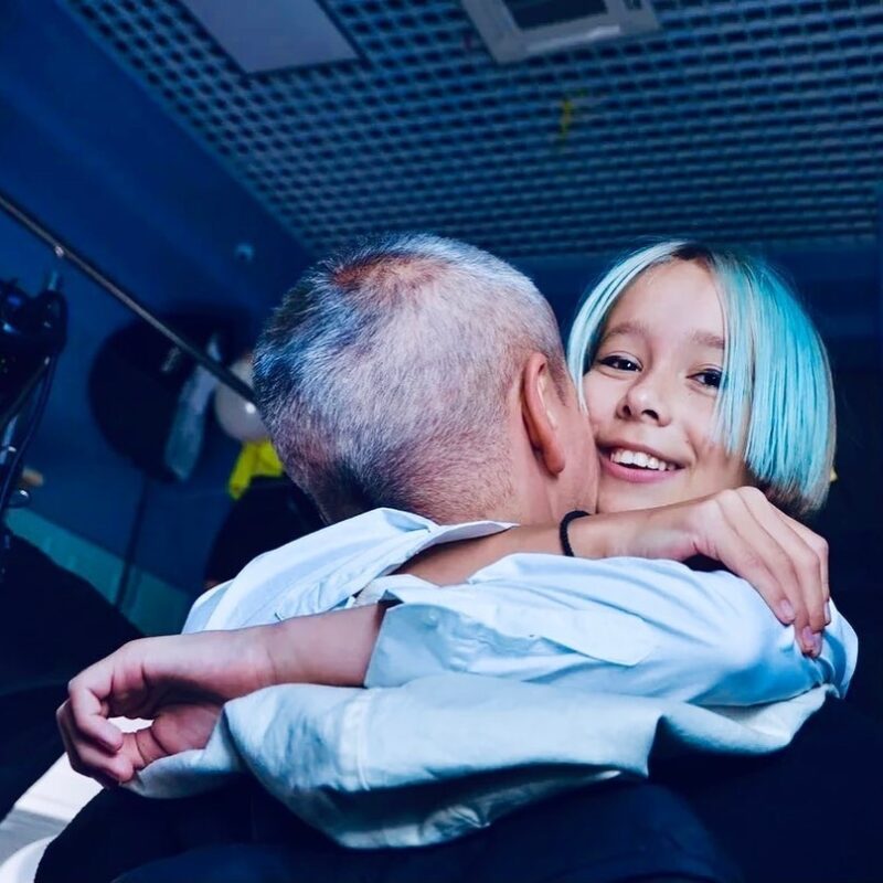 Анна Богомолова с отцом Константином Богомоловым.