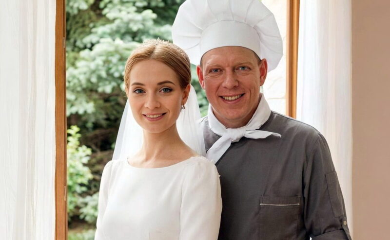 Мария Луговая и Сергей Лавыгин на съёмках