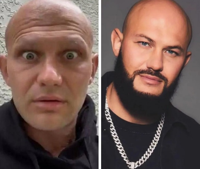 Джигана сложно узнать без бороды