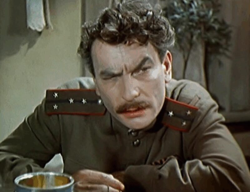 Пётр Глебов в образе Григория Мелехова в фильме «Тихий Дон»