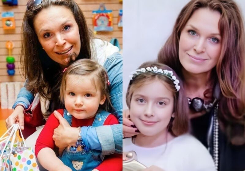 Счастливая Марина Могилевская с дочерью Машей.