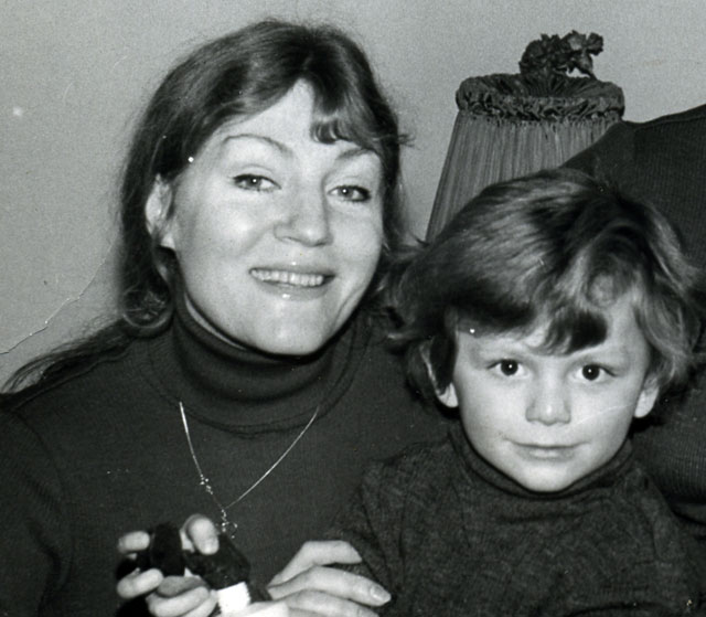 Анна Герман с сыном Збышеком в 1979 году.