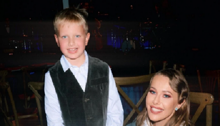 Ксения Собчак с 8-летним сыном Платоном.