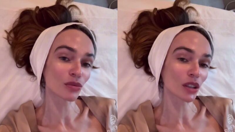 Блогер и модель Алена Водонаева лежит в халате на видео из соцсетей