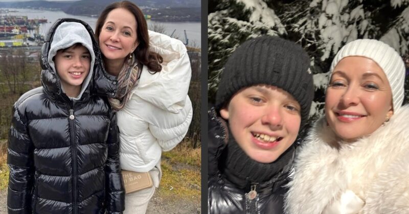 «Как будто не поддаётся времени»: 58-летняя Ольга Кабо показала редкие кадры с 13-летним сыном