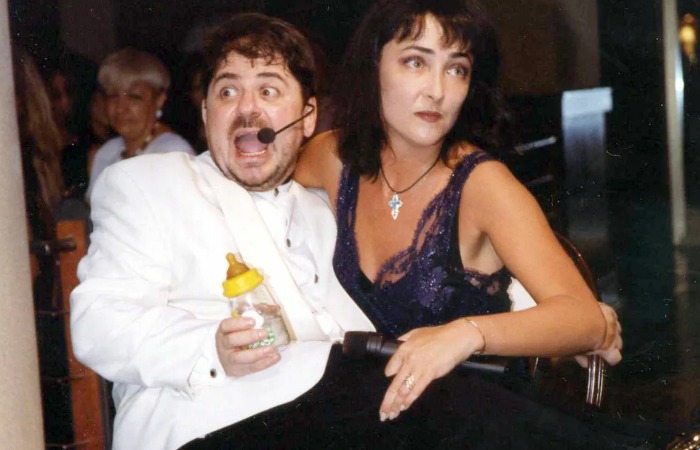 Александр Цекало и Лолита Милявская в молодости.