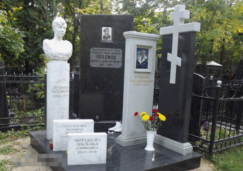 Могила Людмилы Пахомовой и Александра Горшкова
