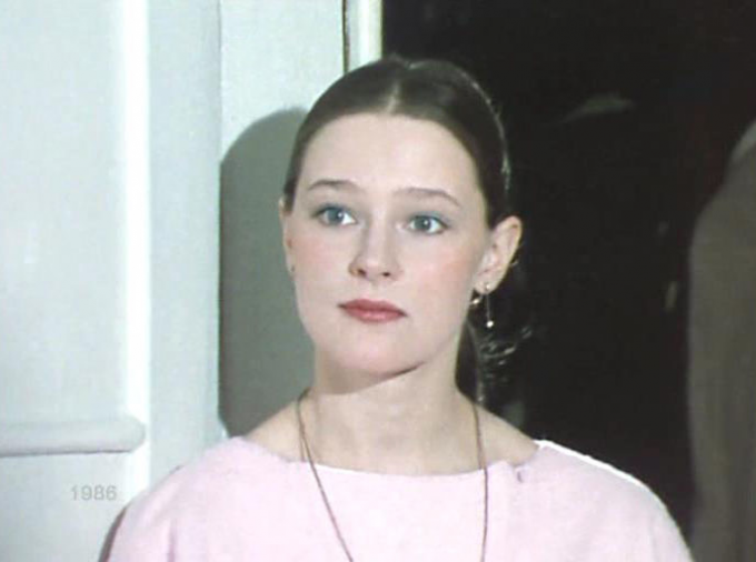 Елена Дробышева в кадре одной из телевизионных программ.