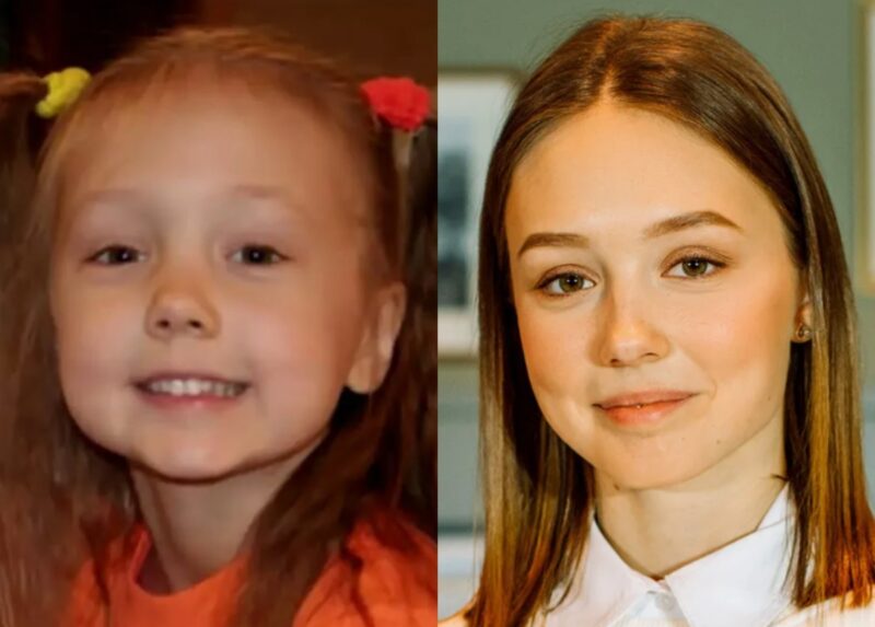 Катя Старшова, «Пуговкa» из «Папиных дочек», теперь живёт за границей и занимается фигурным катанием.