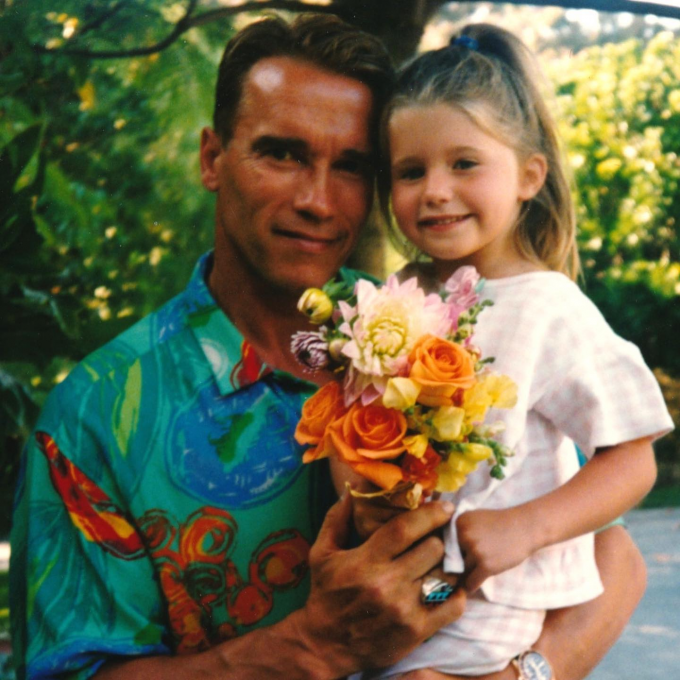 Кэтрин Шварценеггер с отцом, Арнольдом Шварценеггером.