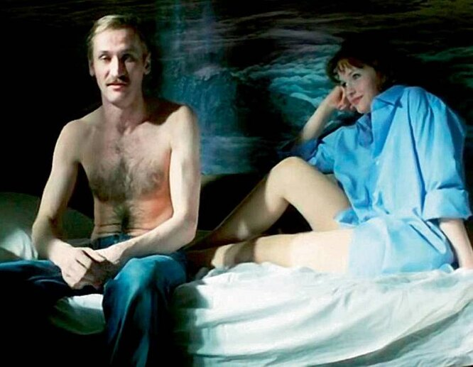 Леонид Филатов и Александра Яковлева в знаменитой сцене из фильма «Экипаж», 1979 год.