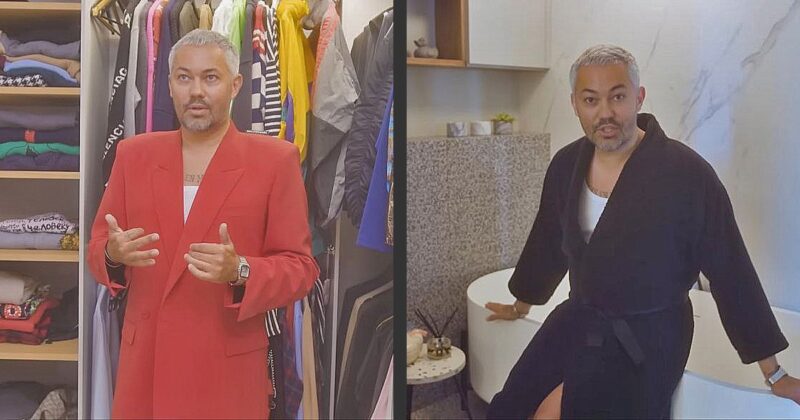 «Это не просто дом, это продолжение меня!»: Александр Рогов за 2 года объединил три квартиры в 45-метровую гардеробную с выходом на крышу