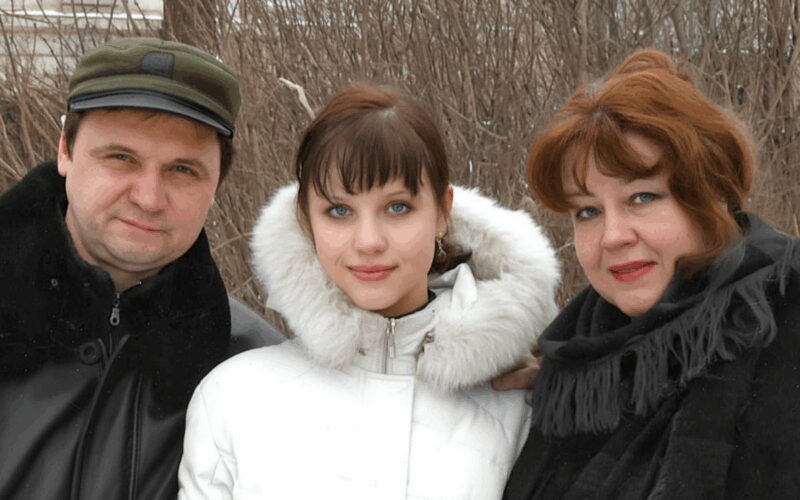 Ольга Самошина с мужем Константином и дочерью Полиной.