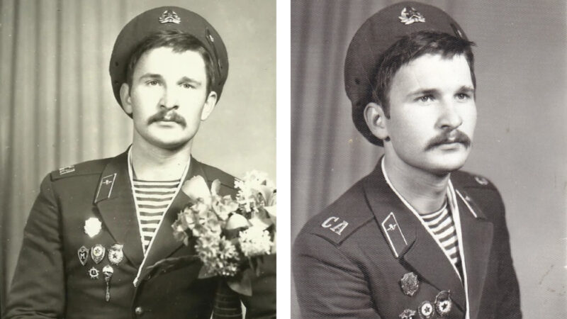 Будущий актёр во время службы в ВДВ.