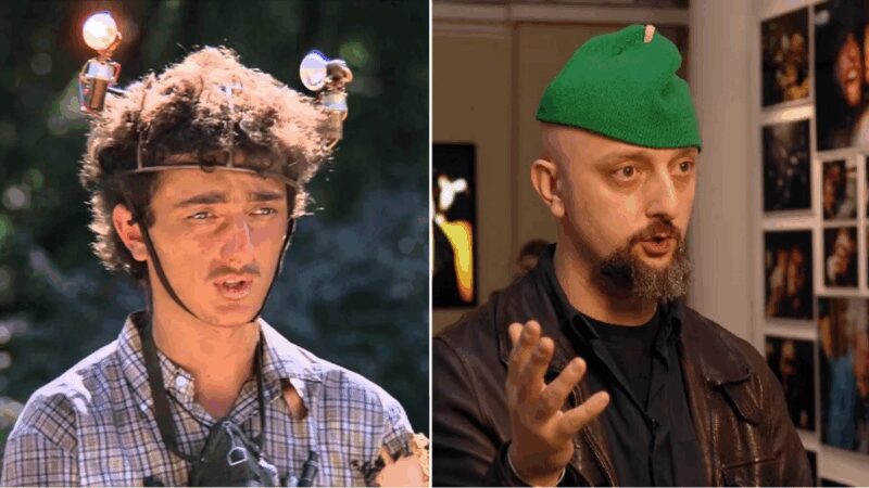 Леван Габриадзе, исполнитель роли Скрипача, во время съёмок.