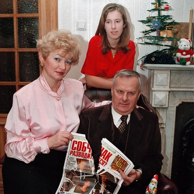 Ксения Собчак с родителями.