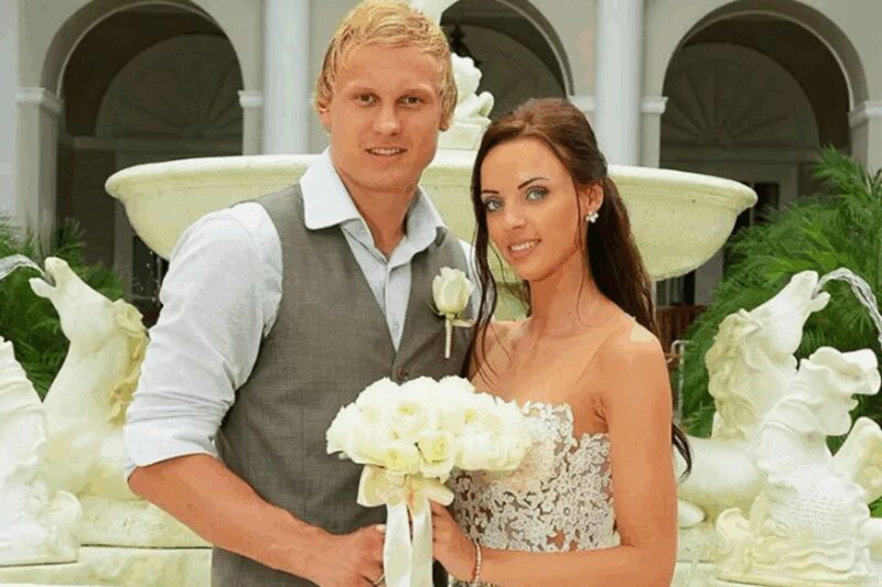 Янис Тимма с первой женой Саной и сыном Кристианом