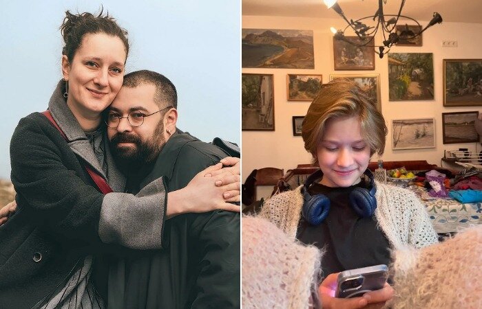 Мариэтта Цигаль-Полищук с мужем и сыном.
