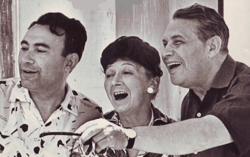 Рина Зеленая в компании Марка Бернеса и Олега Милявского