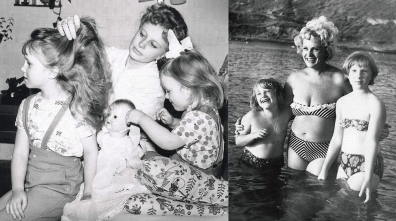 Алла Ларионова с дочерьми: Алёной (от Ивана Переверзева) и Ариной (от Николая Рыбникова).