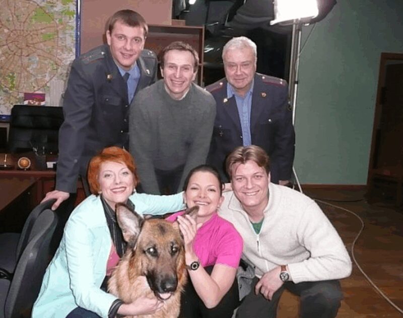 Александр Воеводин на съёмках сериала 