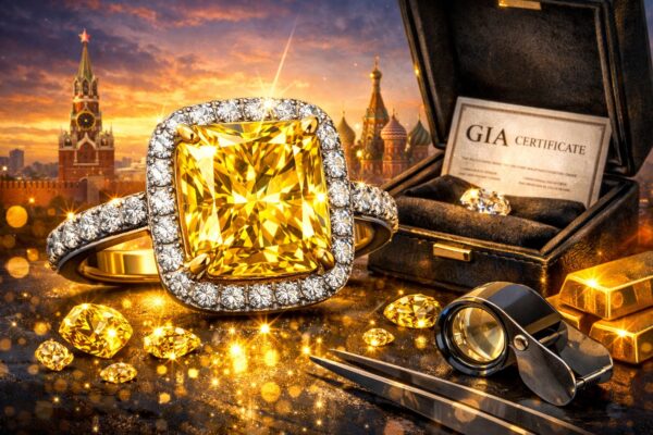 Кольцо с жёлтым бриллиантом в Москве: как выбрать редкий камень