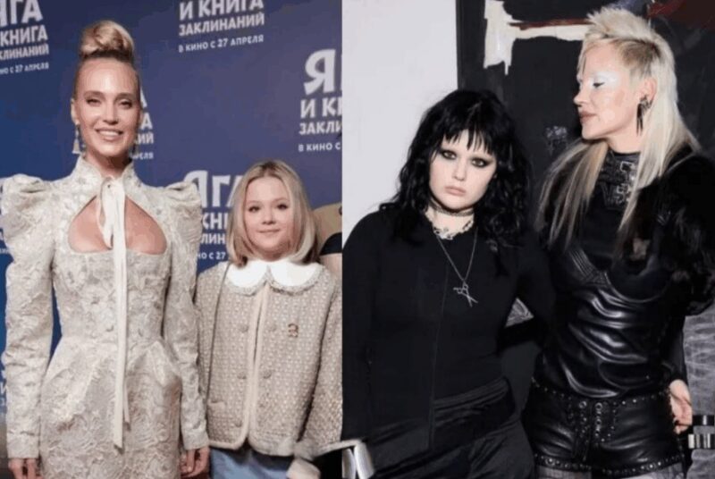 Младшая дочь Вера предстала перед публикой в готическом стиле.