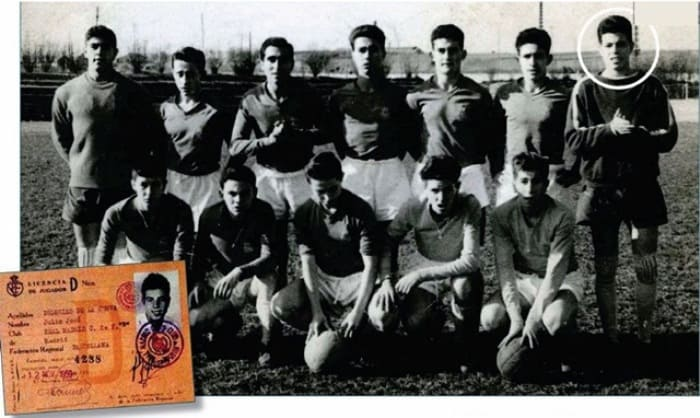 Хулио Иглесиас в составе футбольной команды, до того как мир узнал его как великого певца.