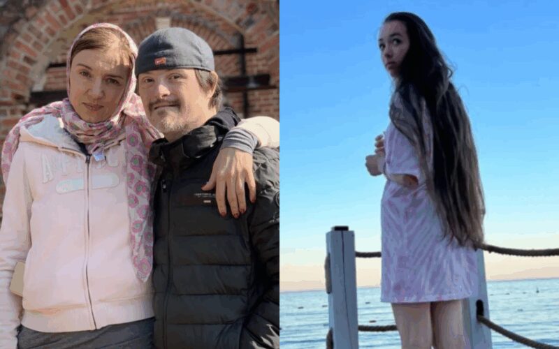 Ксения Алферова с Владом Саноцким, которого они взяли под опеку, и повзрослевшая Евдокия Бероева.