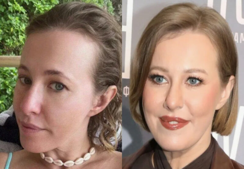 Ксения Собчак: узнаваемый взгляд, но без светского лоска.