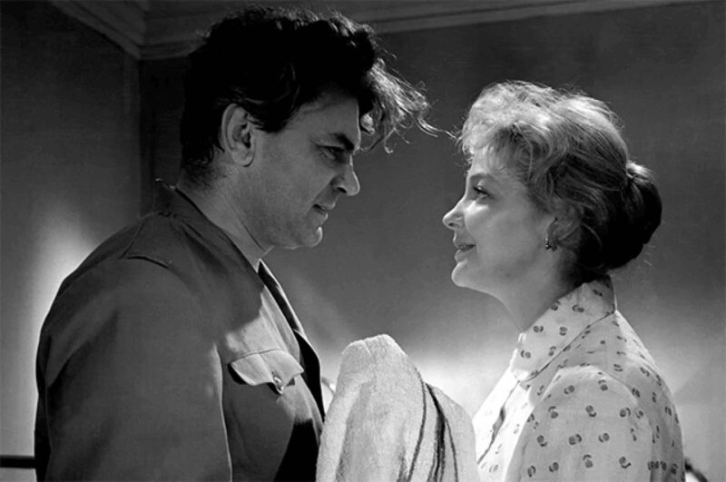 Сергей Бондарчук и Ирина Скобцева на съёмках фильма «Серёжа» (1960 год).