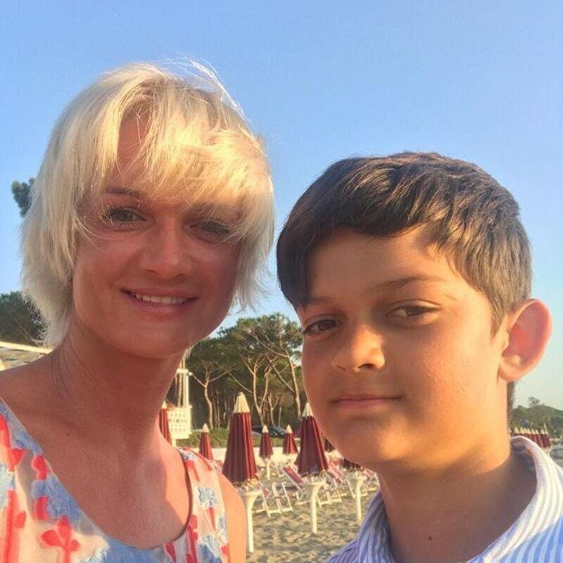 Светлана Хоркина с сыном Святославом.