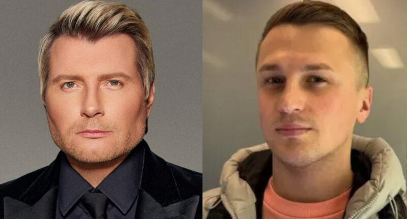 Николай Басков с сыном Брониславом в детстве.