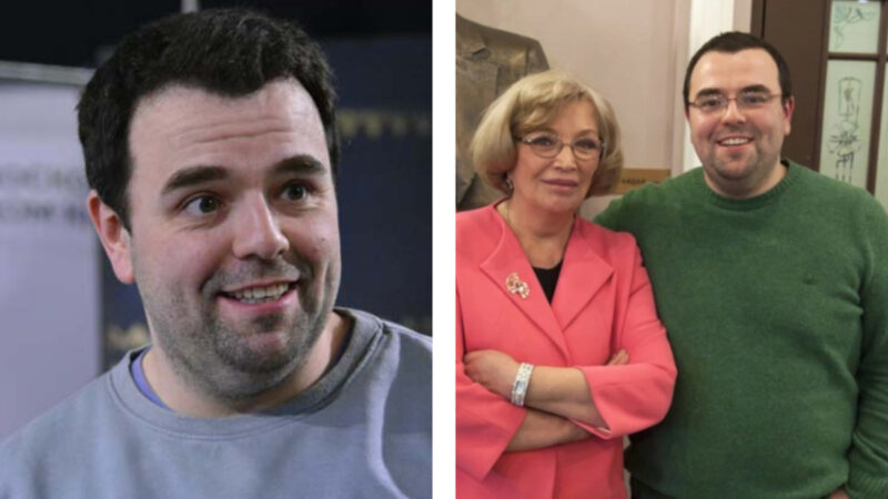 Михаил Левитин-младший с матерью Ольгой Остроумовой, которая всегда поддерживала его творческие начинания.