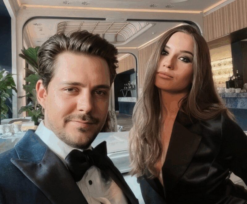 Милош Бикович и чемпионка по танцам Арина Волошина.