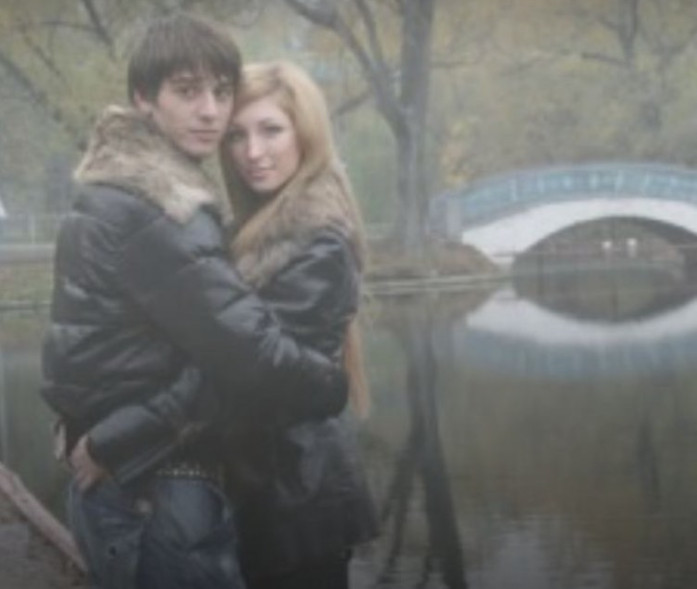 Семейный портрет Станислава Бондаренко с первой женой Юлией и сыном Марком.