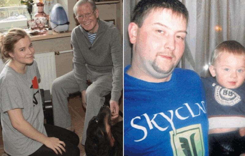 Михаил Жигалов в окружении детей и внука, наслаждающийся семейным теплом.