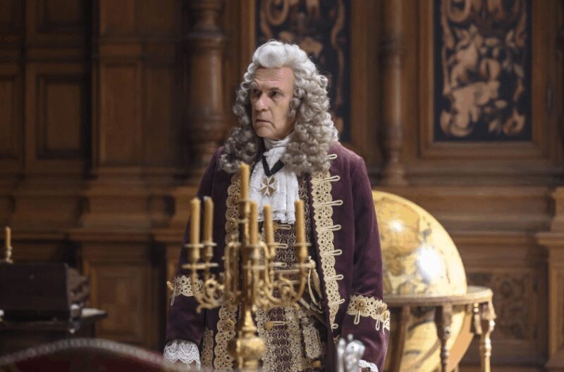 Актёр в роли Бориса Шереметева, сподвижника Петра I.