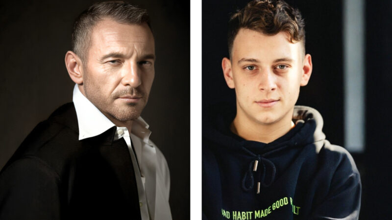 Максим Дрозд с сыном Егором, который продолжает династию брутальных героев.