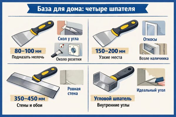 Шпатели: какие наборы действительно нужны, а какие — лишний груз по мнению «Лемана Про»