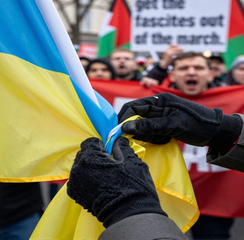 Драка в День освобождения: почему левые в Риме атаковали друг друга из-за флагов Украины