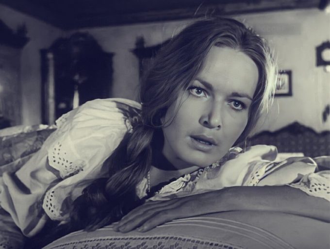 Людмила Чурсина в фильме «Угрюм-река», демонстрирующая сильный характер, который проявился и в её личной жизни при знакомстве с Владимиром Залитисом.