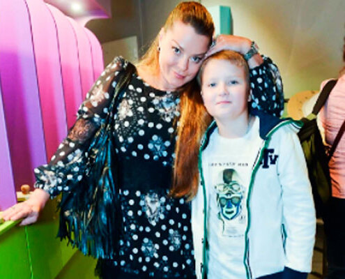 Наталья Громушкина с сыном Гордеем.