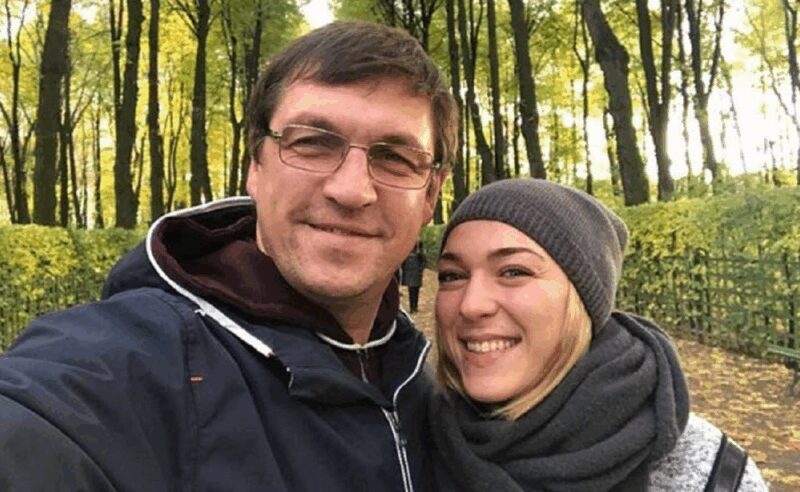 Актёр с Натальей, своей второй супругой.