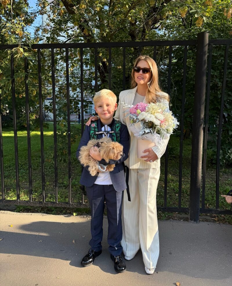 Анна Михайловская с сыном Мирославом.