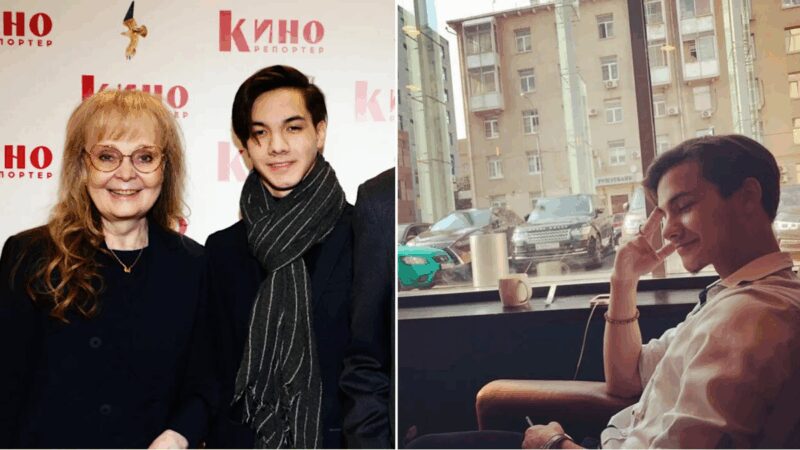 Наталия Белохвостикова с приёмным сыном Кириллом.