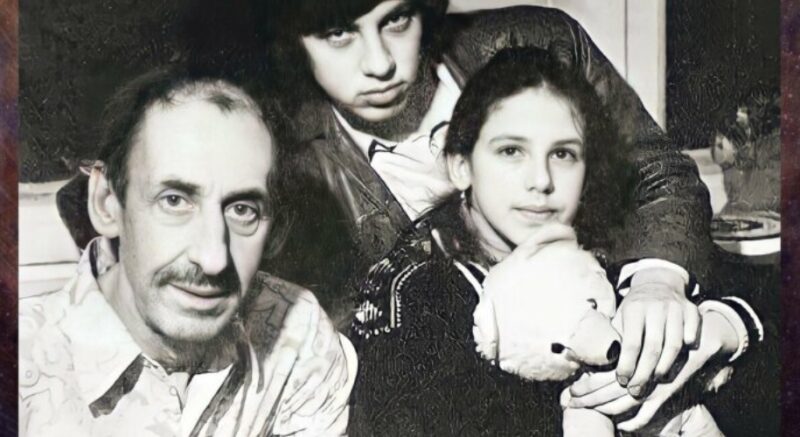 Владимир Басов с детьми Александром и Елизаветой после ухода жены.