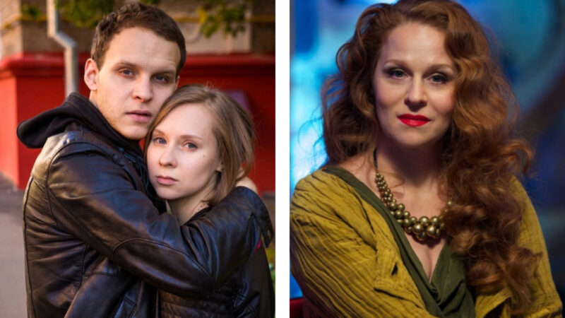 Данил Стеклов с женой Надеждой и его мама Агриппина Стеклова.