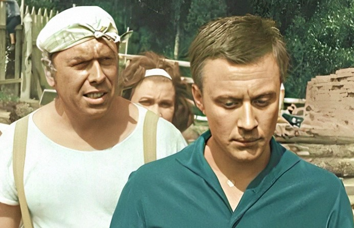 Шарж на Ширвиндта и Державина с удочками